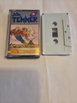 Jan Tenner Folge 8 Red-Rock in Flammen 5-fach Silber geschraubt Weiß mit Silbernen Aufkleber 4.27708 CD Kiosk(MC-Label der Seite 1 fehlt)