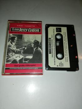 Jerry Cotton Das große Killerspiel Teil 2 5-fach Silber geschraubt Schwarz mit Weißen Aufkleber 1226 Tonstudio Braun