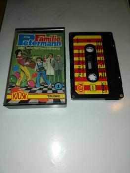 Familie Petermann Folge 1 Die Geschäftseröffnung 4-fach Silber geschraubt Schwarz mit Rot-Gelben Aufkleber 4.24754 CD Teldec