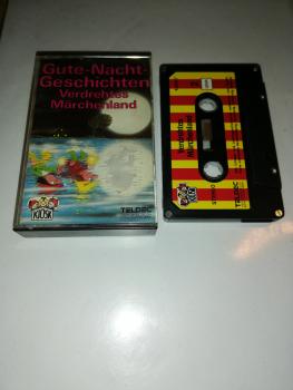 Gute-Nacht- Geschichten Verdrehtes Märchenland 4-fach Silber geschraubt Schwarz mit Rot-Gelben Aufkleber 4.24067 CD Kiosk Teldec