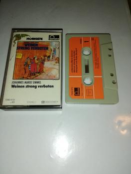 Weinen streng verboten Grau mit Orangen Aufkleber 7263372 Fontana