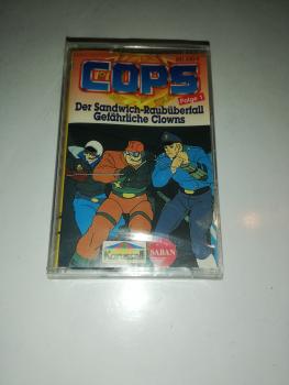 C.O.P.S. Folge 1 Der Sandwich-Raubüberfall/Gefährliche Clowns Schwarz mit Gelben Aufkleber 841530-4 Karussell Originalverpackt