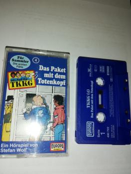 TKKG Folge 4 Das Paket mit dem Totenkopf Blau LOGO Sammler 490722PC209