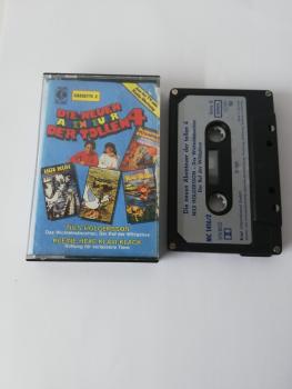 Die neuen Abenteuer der tollen 4 Cassette 2 4-fach Silber geschraubt Schwarz mit Silbernen Aufkleber MC 1416 K-tel