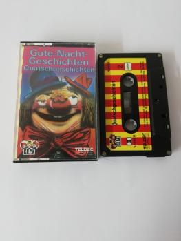 Gute-Nacht-Geschichten Quatschgeschichten 4-fach Silber geschraubt Schwarz mit Rot-Gelben Aufkleber 4.24069 CD Kiosk Teldec