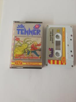 Jan Tenner Folge 1 Angriff der grünen Spinnen 5-fach Silber geschraubt Weiß mit Grauen Aufkleber 4.24565 CD Kiosk