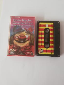 Gute-Nacht-Geschichten Quatschgeschichten 4-fach Silber geschraubt Schwarz mit Rot-Gelben Aufkleber 4.24069 CD Kiosk Teldec(Cover leicht beschädigt)