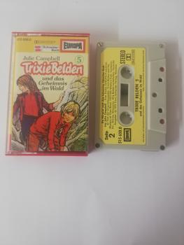 Trixie Belden Folge 5 und das Geheimnis im Wald 5-fach Silber geschraubt Grau mit Beigen Aufkleber 515658.0