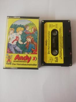 Andy der Meisterdetektiv Folge 3 Der Heiratsschwindler 4-fach Silber geschraubt Schwarz mit Gelben Aufkleber 2866
