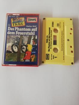 TKKG Folge 5 Das Phantom auf dem Feuerstuhl 5-fach geschraubt Gelb mit Gelben Aufkleber 515722.6 Europa(Namen im Logo voll ausgeschrieben)