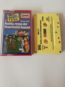 TKKG Folge 12 Nachts, wenn der Feuerteufel kommt 5-fach Silber geschraubt Gelb 515729.3 Europa(Kleines Fenster)Namen im Logo voll ausgeschrieben