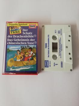 TKKG Folge Doppelfolge 19/20 Der Schatz in der Drachenhöhle/Das Geheimnis der chinesischen Vase 5-fach Silber Geschraubt Weiß Blau 515736.6 Europa