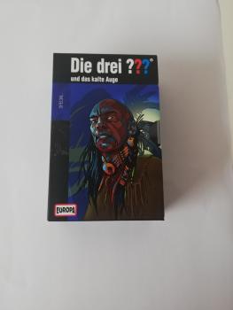 Die Drei Fragezeichen und das kalte Auge Special Schwarz mit Weißen Druck Doppel MC im Pappschuber 8884304281 4/1 4/2 Europa
