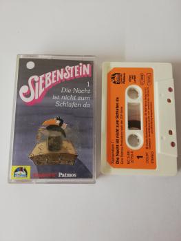 Siebenstein Folge 1 Die Nacht ist nicht zum Schlafen da Weiß mit Orangen Aufkleber 3-491-22750-X Schwanni Patmos
