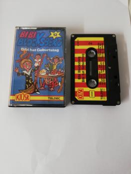 Bibi Blocksberg Folge 12 Bibi hat Geburtstag 5-fach Silber geschraubt Schwarz mit Rot-Gelben Aufkleber 4.25613 CD Kiosk Teldec(Nummer auf Frontcover und Seite)    over)