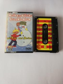 Weihnachtliche Geschichten mit Katja und Markus 5-fach Silber geschraubt Schwarz mit Rot-Gelben Aufkleber 4.24122 Kiosk Teldec