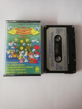 Frohe Schlumpfen-Weihnacht 4-fach Silber geschraubt Schwarz mit Silbernen Aufkleber MC 1474 K-Tel