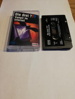 Die Drei Fragezeichen Folge 88 Vampir im Internet Schwarz mit Weißen Druck 7432165689 4 Europa(Schriftzug Logo fehlt )