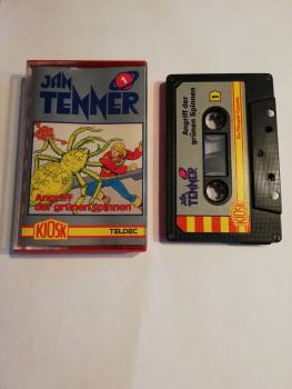 Jan Tenner Folge 1 Angriff der grünen Spinnen 4-fach Schwarz geschraubt Schwarz mit Grauen Aufkleber 4.24565 CD Kiosk Teldec