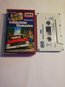 TKKG Folge 24 Gefährliche Diamanten 4-fach Silber geschraubt Weiß mit Blauen Druck 515803.6 Europa