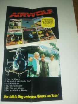 Airwolf Hörspielkassettenflyer Europa