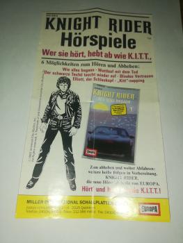 Knight Rider Hörspielkassettenflyer Folge 1 Europa 950026.0
