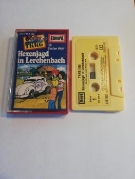 TKKG Folge 18 Hexenjagd in Lerchenbach Fehldruck 5-fach Silber geschraubt Gelb Seite 2/Gelb mit Gelben Aufkleber Seite 1 515735.8 Europa