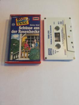 TKKG Folge 53 Schüsse aus der Rosenhecke 5-fach Silber geschraubt Weiß mit Blauen Druck 515856.7 Europa(Großes Fenster)