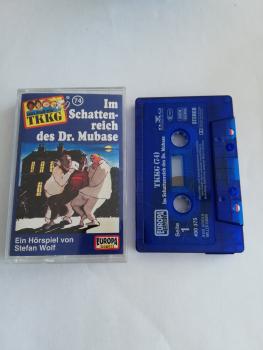 TKKG Folge 74 Im Schattenreich des Dr. Mubase Blau Transparent 490375 PC 209 Europa