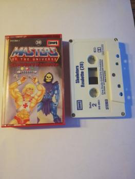 Masters of the Universe Folge 28 Skeletors Roulette 5-fach Silber geschraubt Weiß mit Blauen Druck 515358.1 Europa(Großes Fenster)