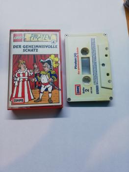 Lego Piraten Folge 4 Der geheimnisvolle Schatz 5-fach Silber geschraubt Weiß mit Blau Roten Druck 495846-215 (MC etwas vergilbt)