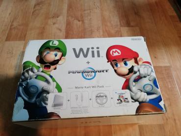 Nintendo Wii Mario Kart Pack komplett(zusätzlich mit einem Afterglow Nunchuk)