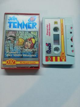 Jan Tenner Folge 22 Planet der 1000 Wunder Weiß mit Silbernen Aufkleber 4.27722 CD Kiosk Kleines Stück der Kassette abgebrochen