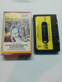Hui Buh Folge 3 spukt lustig weiter Schwarz mit Gelben Aufkleber 515028.0 (Weißes Cover) Europa Kassette beschrieben