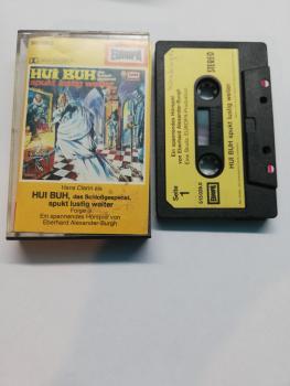 Hui Buh Folge 3 spukt lustig weiter Schwarz mit Beigen Aufkleber 515028.0 Europa (Gelbes Cover) Cover von innen und Kassette beschrieben