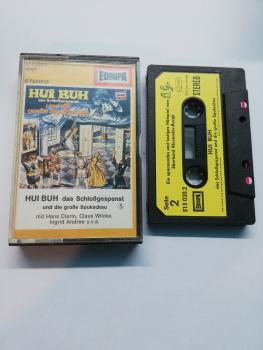 Hui Buh Folge 5 und die große Spukschau Schwarz mit Gelben Aufkleber 515030.2 Europa(Weißes Cover) Kassette auf Seite 2 beschrieben