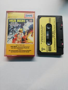 Hui Buh Folge 12 und das unheimliche Feuerroß Schwarz mit Beigen Aufkleber 515111.2 Europa (Gelbes  Cover) Innencover beschrieben