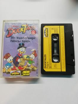 Duck Tales Folge 8 Die Wunderlampe/ Falsche Spiele Schwarz mit Gelben Aufkleber 839 442- 4 Karussell Cover Einriß und verknittert