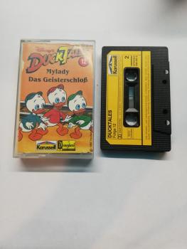 Duck Tales Folge 12 Mylady/ Das Geisterschloß Schwarz mit Gelben Aufkleber 839 492-4 Karussell Innencover bemalt