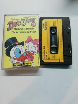 Duck Tales Folge 20 Mein Gott Donald/ Die versunkene Stadt Schwarz mit Gelben Aufkleber 841 548-4 Karussell Innencover und Seite 1 minimal beschrieben