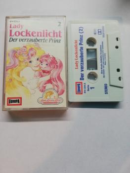 Lady Lockenlicht Folge 2 Der verzauberte Prinz Weiß mit Blau Roten Druck 514224.5 Europa Innencover leicht bemalt