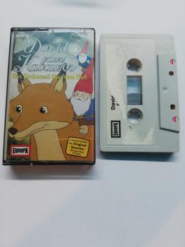 David der Kabauter Folge 4 Das Zauberseil über dem Fluß Grau mit Grauen Aufkleber 490284-215 Europa Abriss auf Cover Kassette Seite 1