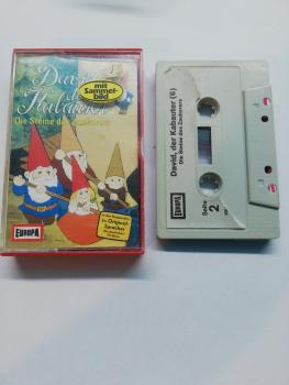 David der Kabauter Folge 6 Die Steine des Zauberers Grau mit Grauen Aufkleber 490286-215 Europa Abriss auf Cover Kassette Seite 2