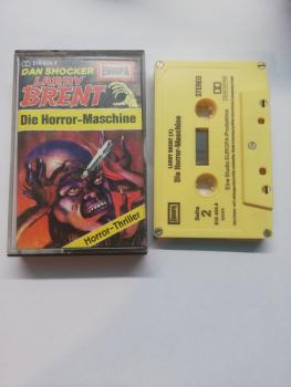 Larry Brent Folge 4 Die Horror-Maschine 5-fach Silber geschraubt Gelb 516404.4 Europa Innencover und Kassette Seite 1 beschriftet