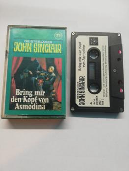 Geisterjäger John Sinclair Folge 71 Bring mir den Kopf von Asmodina 5-fach Silber geschraubt Schwarz mit Weißen Aufkleber 202 Tonstudio Braun Innencover beschrieben