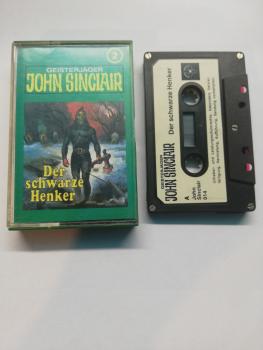 Geisterjäger John Sinclair Folge 2 Tonstudio Braun Der schwarze Henker Schwarz mit Weißen Aufkleber 014 Tonstudio Braun Seitencover beschrieben