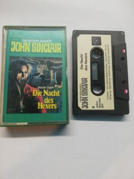 Geisterjäger John Sinclair Folge 38 Die Nacht des Hexers 5-fach Schwarz geschraubt Schwarz mit Weißen Aufkleber 001 Seitencover beschrieben