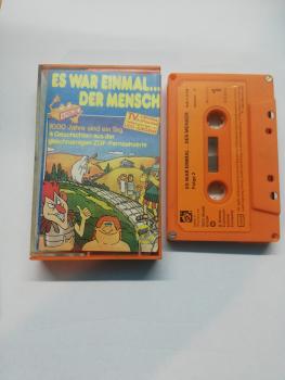 Es war einmal... der Mensch Folge 2 4-fach Silber geschraubt Orange mit Orangen Aufkleber 428566-H Bunny Innencover beschrieben und 2 der 4 Schrauben fehlen