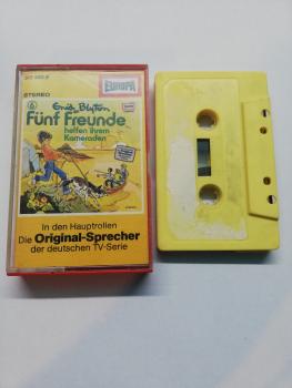 Fünf Freunde Folge 6 helfen ihrem Kameraden Gelb mit Gelben Aufkleber 515645.9 Europa Abriss auf Kassettencover Seite 1