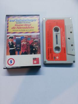 Der Verkehrskasper beschützt die Kinder Kasper fängt die Fahrraddiebe 5-fach Silber geschraubt Grau mit Roten Aufkleber 10 31405-2 BASF